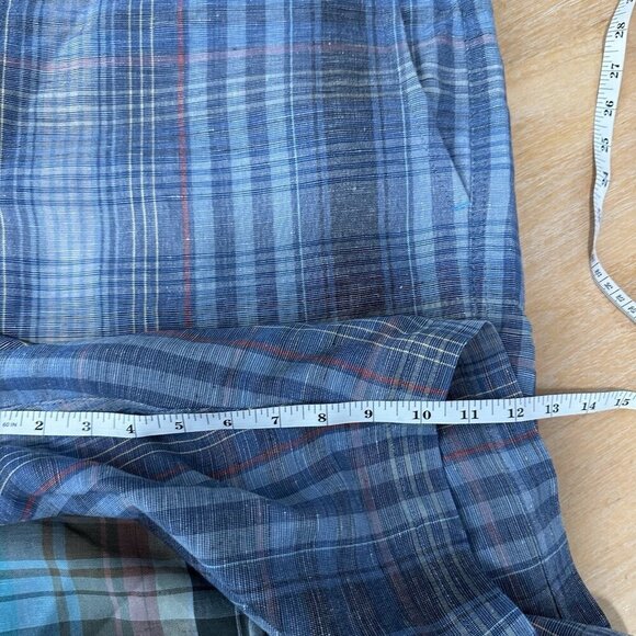 Tommy Bahama Men's Linen Shorts Size 42 Multicolor Plaid 10’’ Inseam Bermuda x 2 - Picture 9 of 11